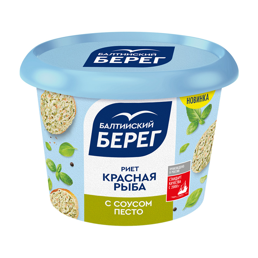Изображение товара Риет Балтийский Берег Красная Рыба с Соусом Песто 140г