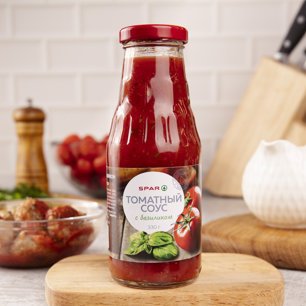 Изображение товара Соус Томатный SPAR с Базиликом 330г