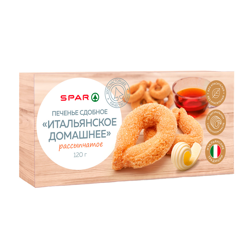 Изображение товара Печенье Сдобное SPAR Итальянское Домашнее 120г