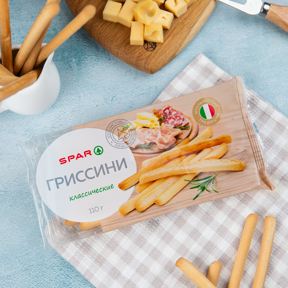 Изображение товара Палочки SPAR Хлебные Гриссини Классические 110г