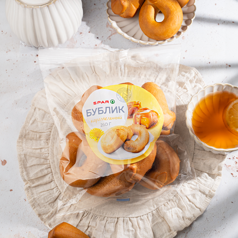 Изображение товара Бублик SPAR Карамельный 260г