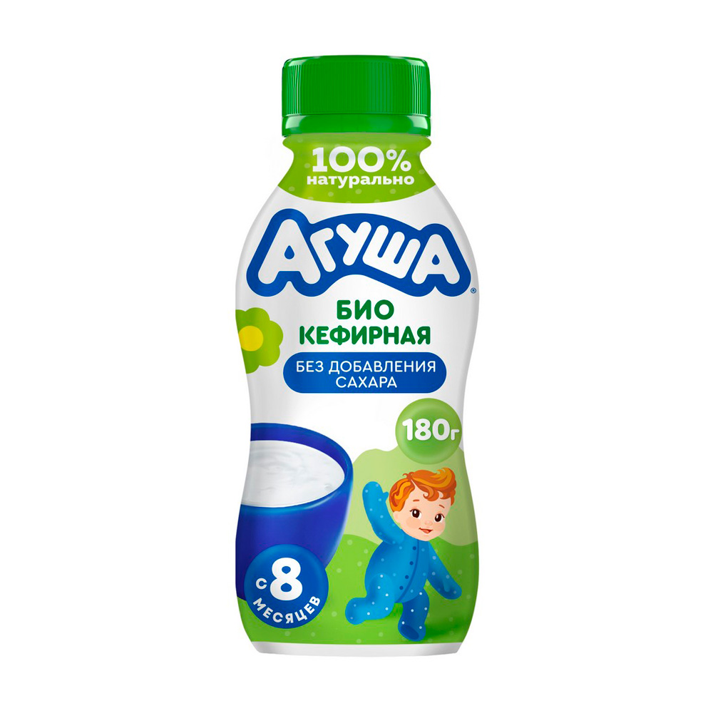 Изображение товара Напиток Кисломолочный Агуша Био-Кефирная 3,1% 180г
