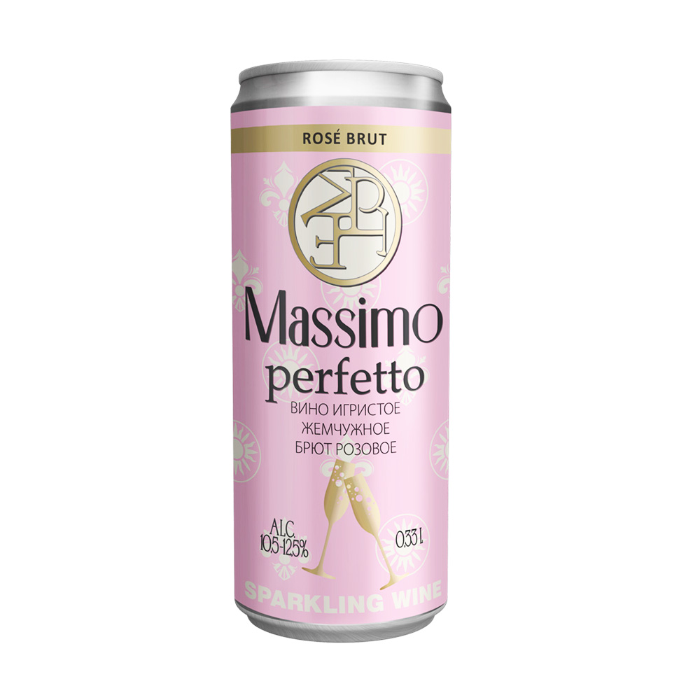 Изображение товара Massimo Perfetto Rosé Brut — игристое 0,33 л, 12,5% (брют)