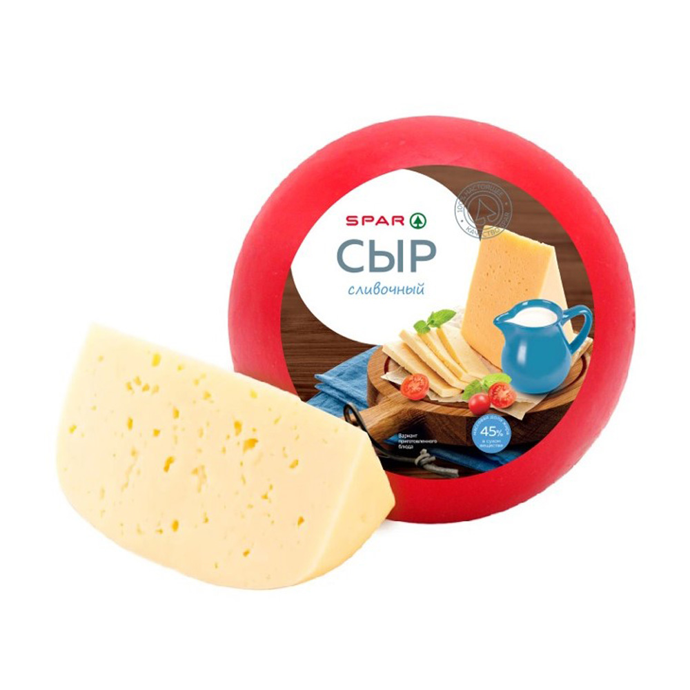 Изображение товара Сыр SPAR Сливочный 45%