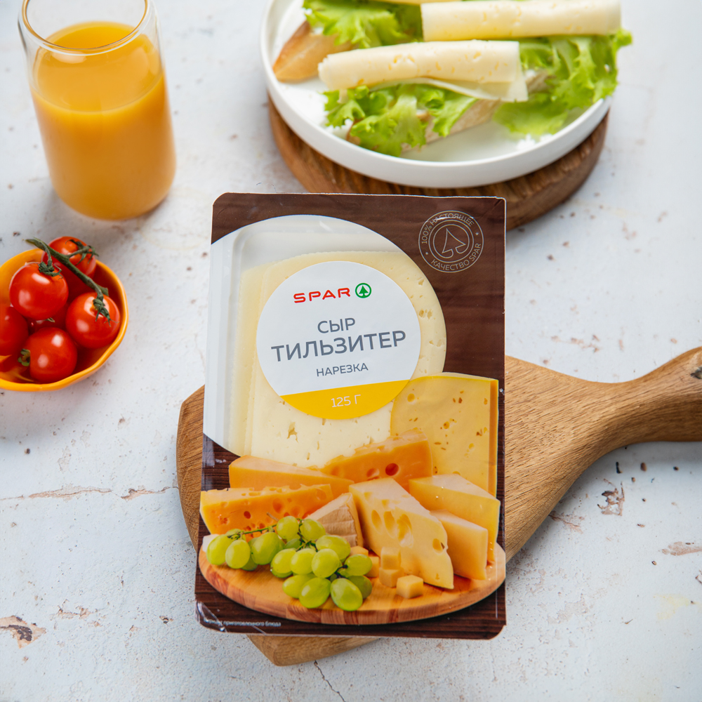 Изображение товара Сыр SPAR Тильзитер Нарезка 45% 125г