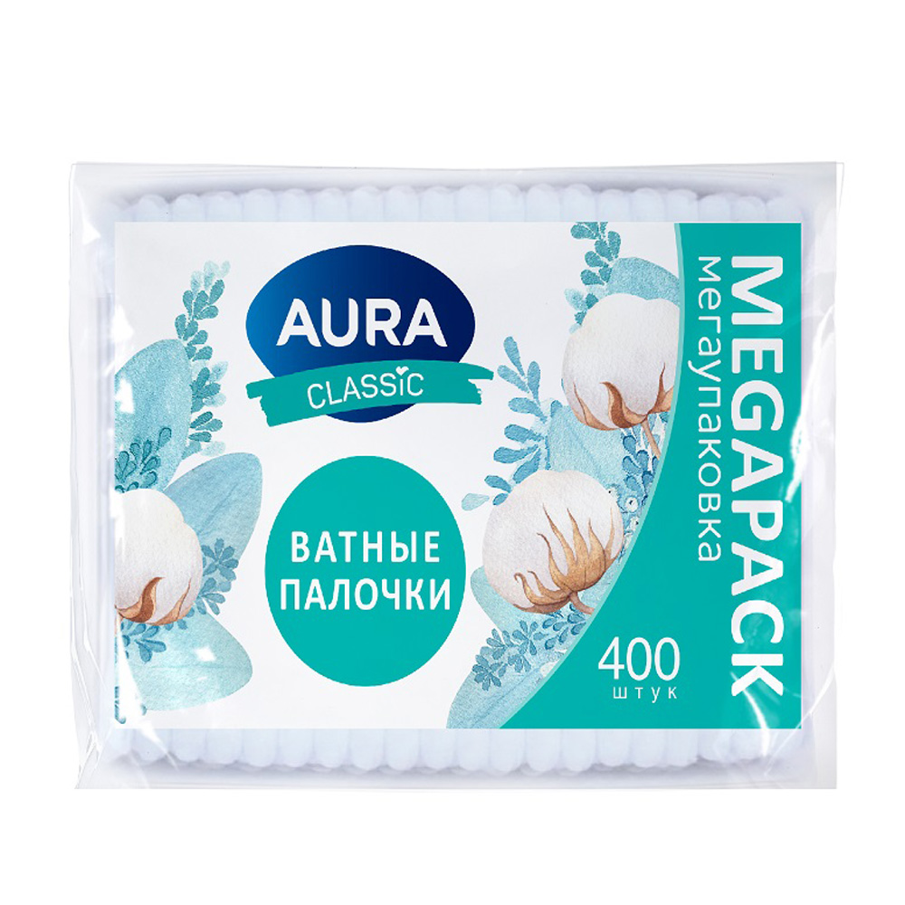 Изображение товара Aura Classic Ватные палочки 400 шт — для макияжа и ухода