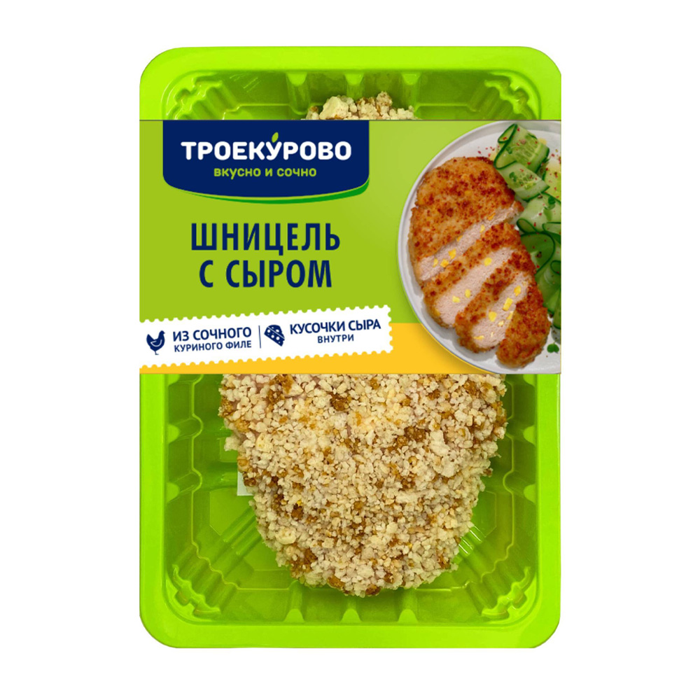 Изображение товара Шницель Куриный Троекурово Рубленый с Сыром 350г