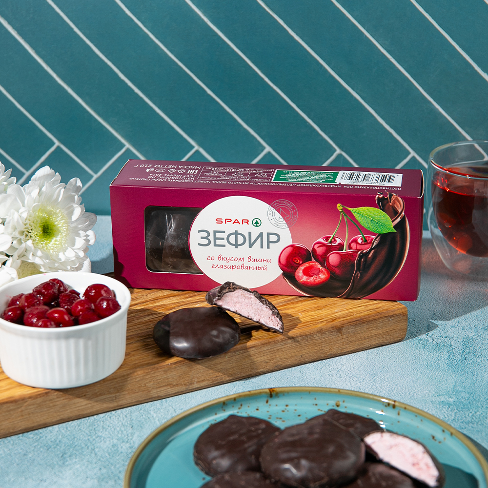 Изображение товара Зефир SPAR со Вкусом Вишни Глазированный 210г