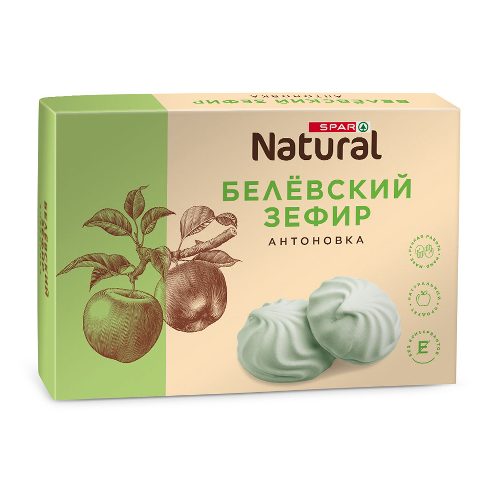Изображение товара Зефир SPAR NATURAL Белевский Антоновка 250г