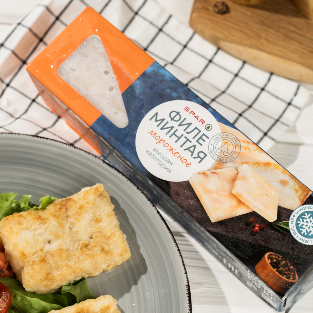 Изображение товара Филе Минтая SPAR Мороженое 1кг