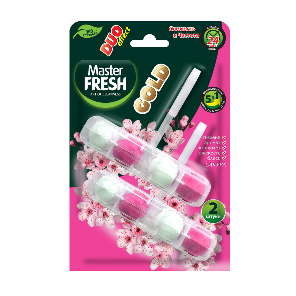 Изображение товара Master Fresh Gold Сакура Подвеска для унитаза