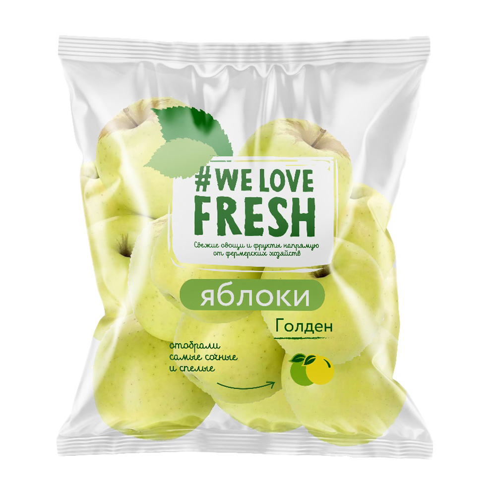Изображение товара Яблоки Голден We Love Fresh Фасованные