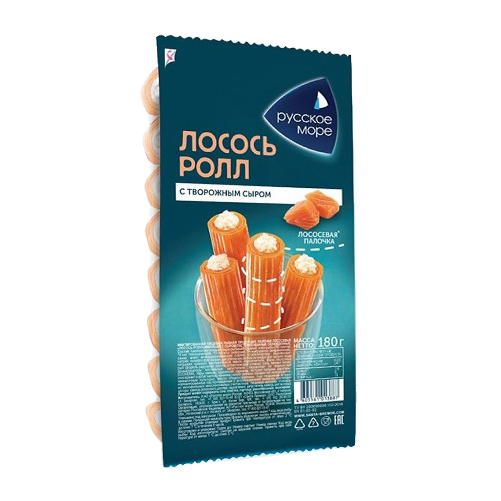 Изображение товара Палочки Лососевые Русское Море Ролл Творожный Сыр Охл 180г
