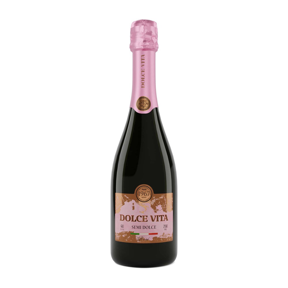 Изображение товара Сидр Фруктовый Дольче Вита Розе Сладкий 6% 0,75л