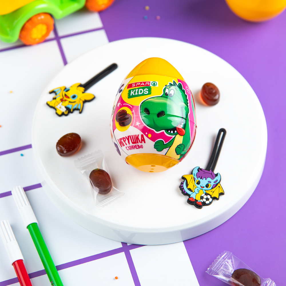 Изображение товара SPAR KIDS Драконы: карамель в яйце, 10 г