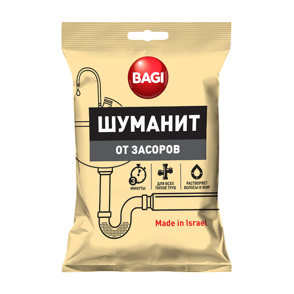 Изображение товара BAGI Шуманит от засоров 0,07 л — быстрое прочистка труб