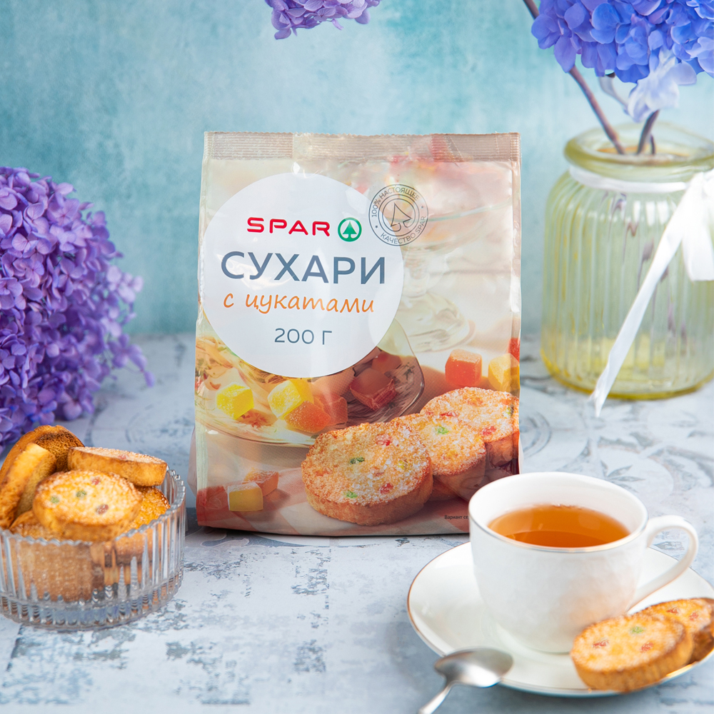 Изображение товара Сухари SPAR с Цукатами 200г