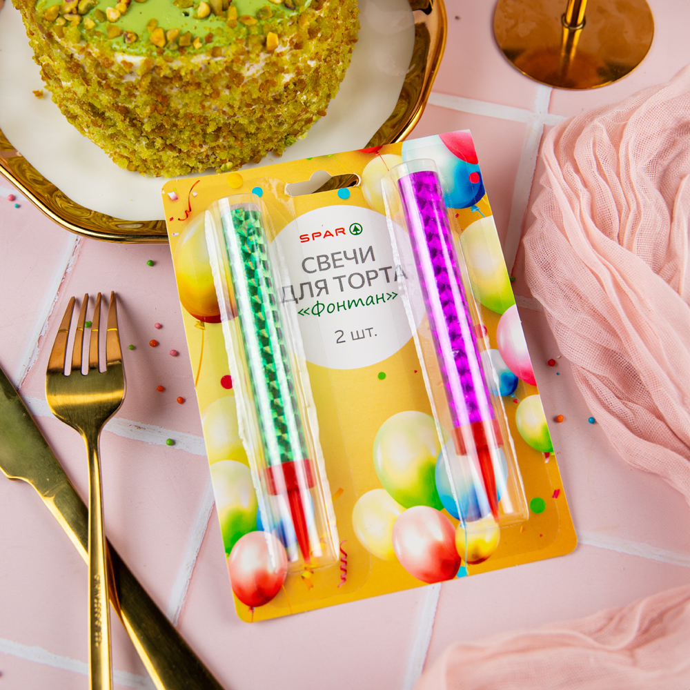 Изображение товара Свечи SPAR для Торта Фонтан 2шт