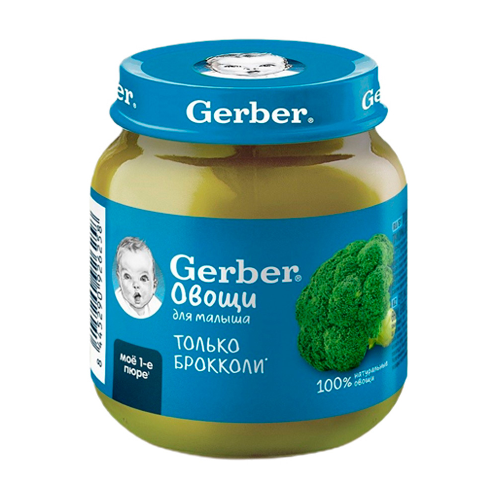Изображение товара Gerber Овощное пюре Брокколи 125 г для детей 4м+