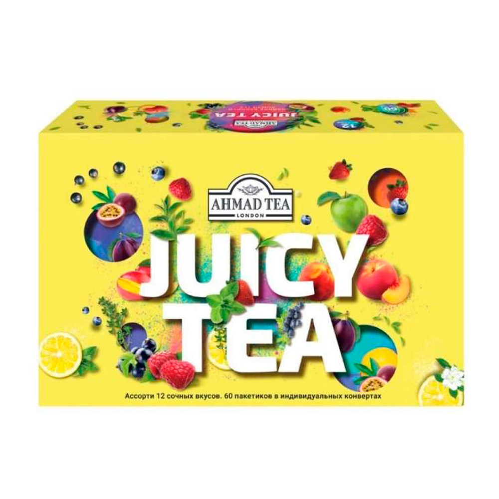 Изображение товара Набор Чая Ahmad Tea Juicy Tea Ассорти 12 Вкусов 60 Пакетиков