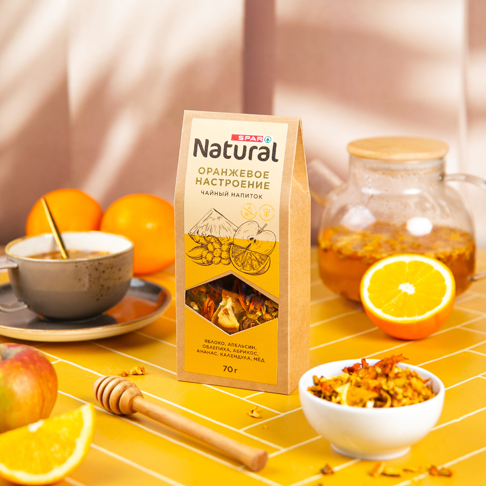 Изображение товара Чай SPAR NATURAL Травяной Листовой Манго-Цитрус