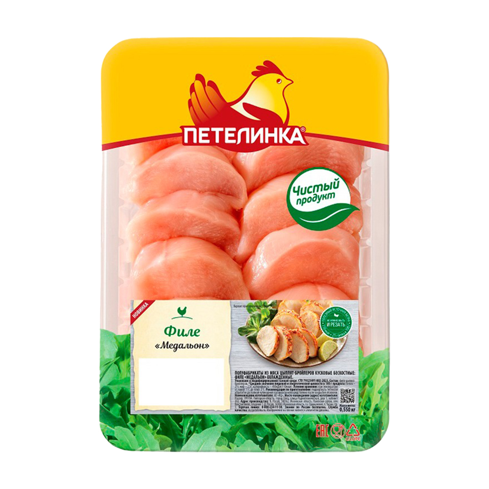 Изображение товара Медальон из Куриного Филе Петелинка 550г