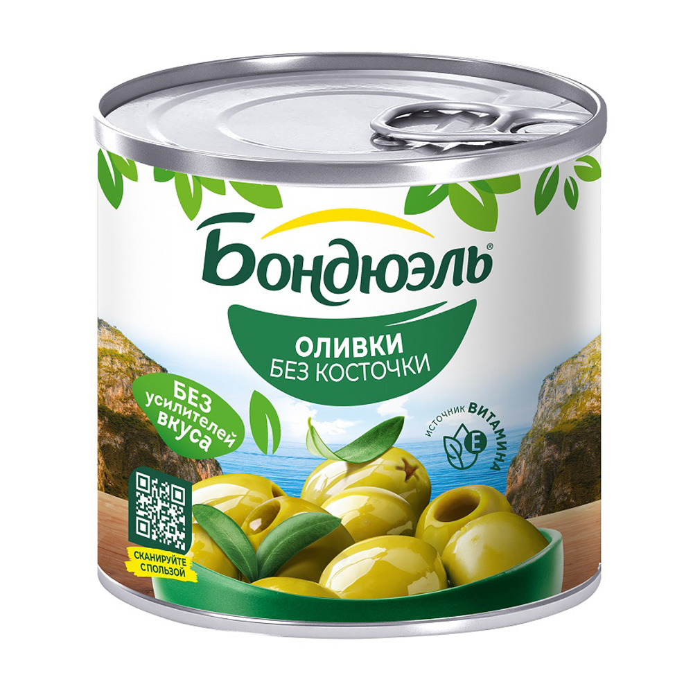 Изображение товара Оливки Бондюэль без Косточки 212мл ж/б