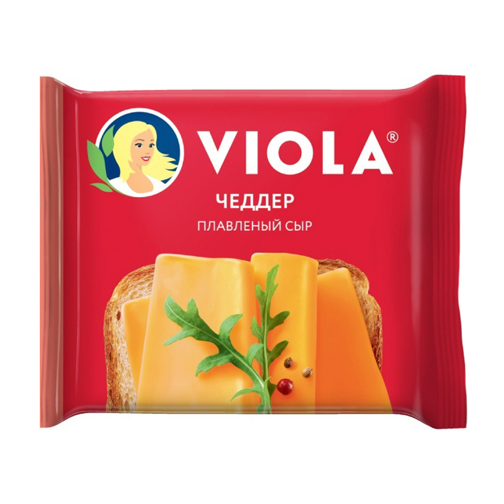 Изображение товара Сыр Плавленый Viola Чеддер Ломтики 45% 140г
