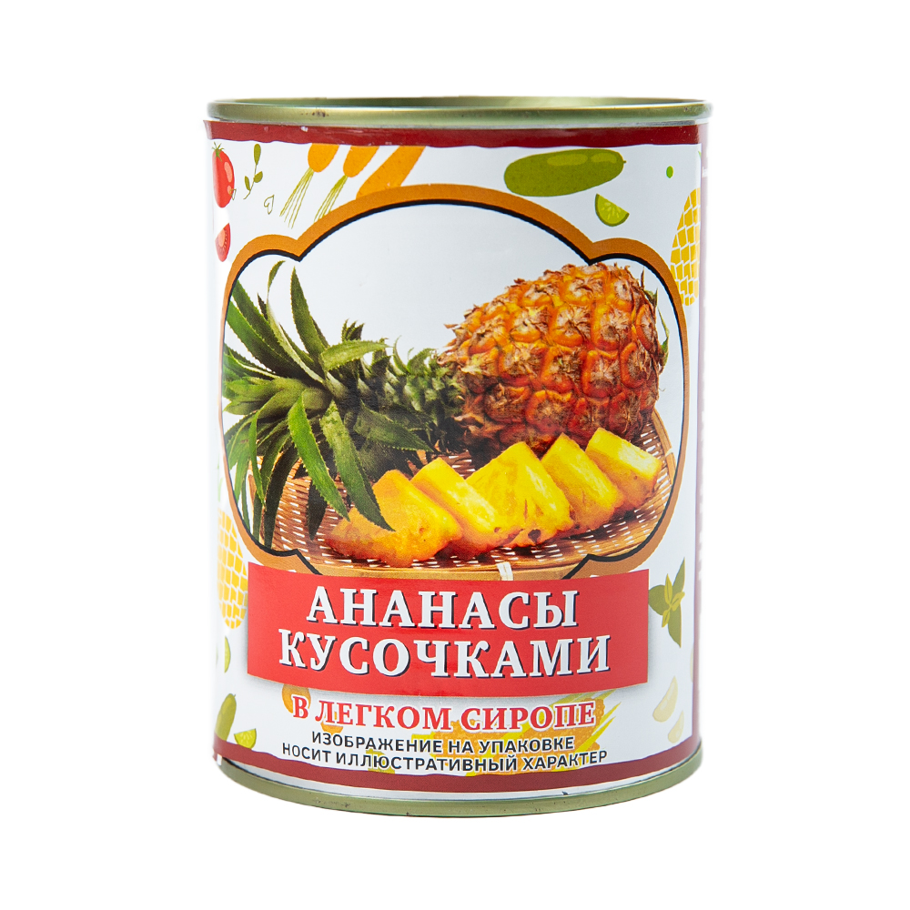 Изображение товара Ананасы Gralimex кусочками в сиропе 565 г