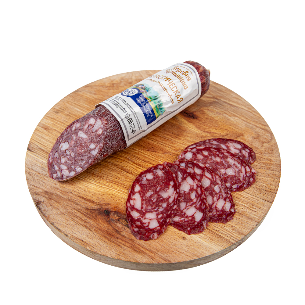 Изображение товара Колбаса Сырокопченая Классическая Деревня Чернышиха