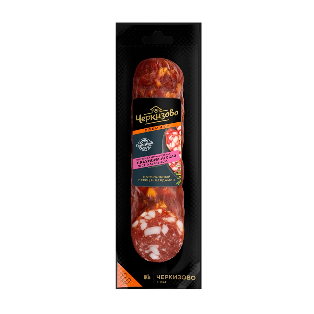 Изображение товара Колбаса с/к Черкизово Премиум Брауншвейгская ГОСТ 200г