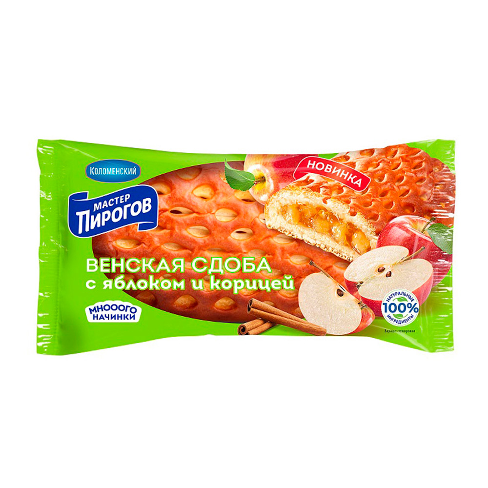 Изображение товара Сдоба Венская с Яблочной Начинкой и Корицей 150г