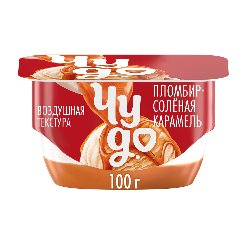 Изображение товара Чудо Пломбир Солёная карамель творожный десерт 100 г