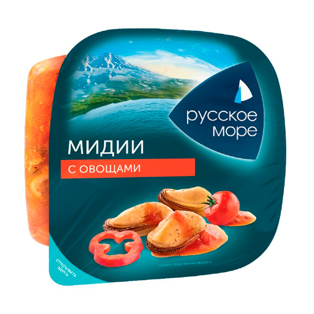 Изображение товара Мидии Русское Море с Овощами 150г