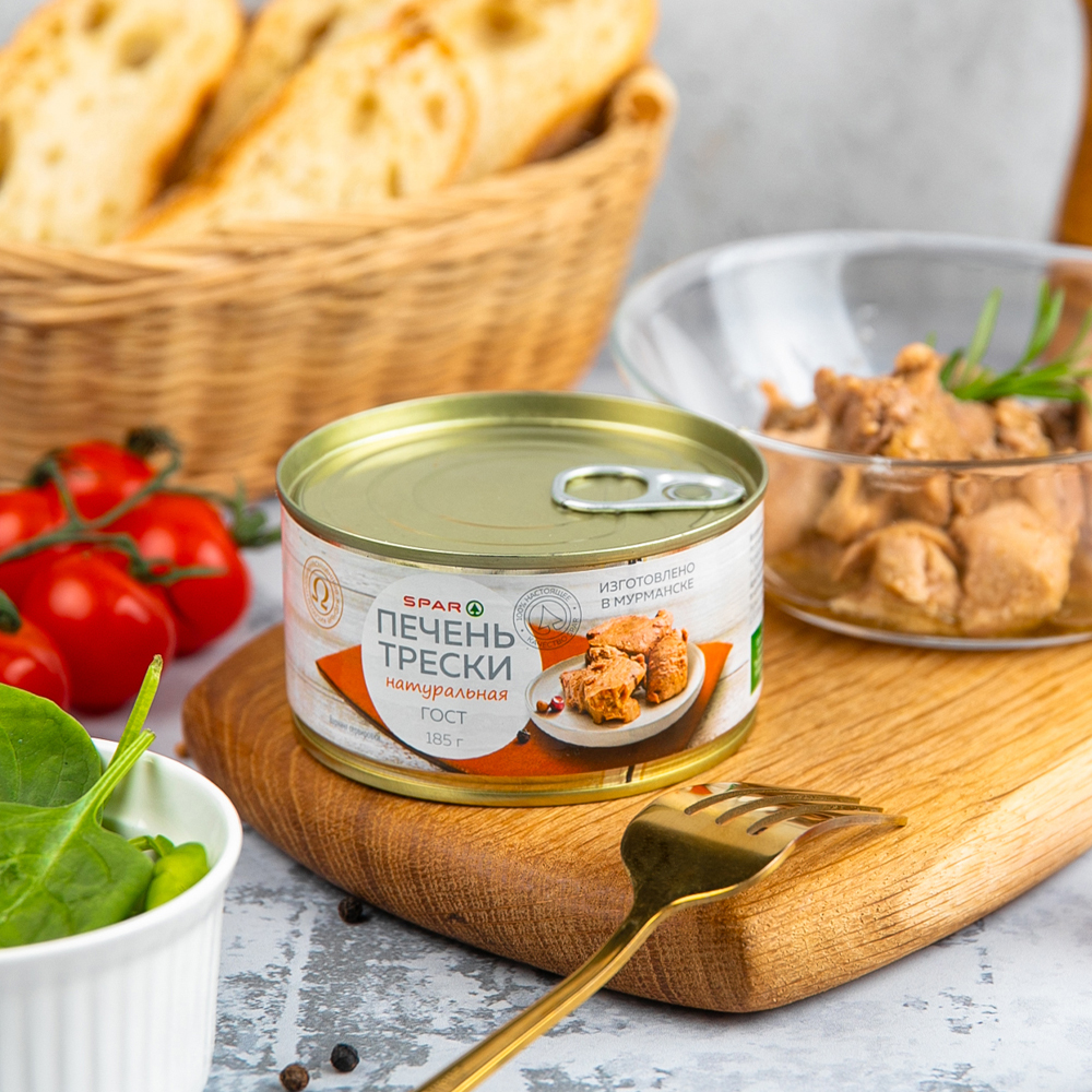 Изображение товара Печень Трески SPAR Натуральная 185г