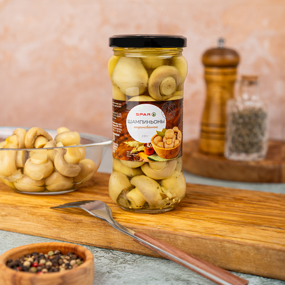 Изображение товара SPAR Шампиньоны маринованные, 330 г