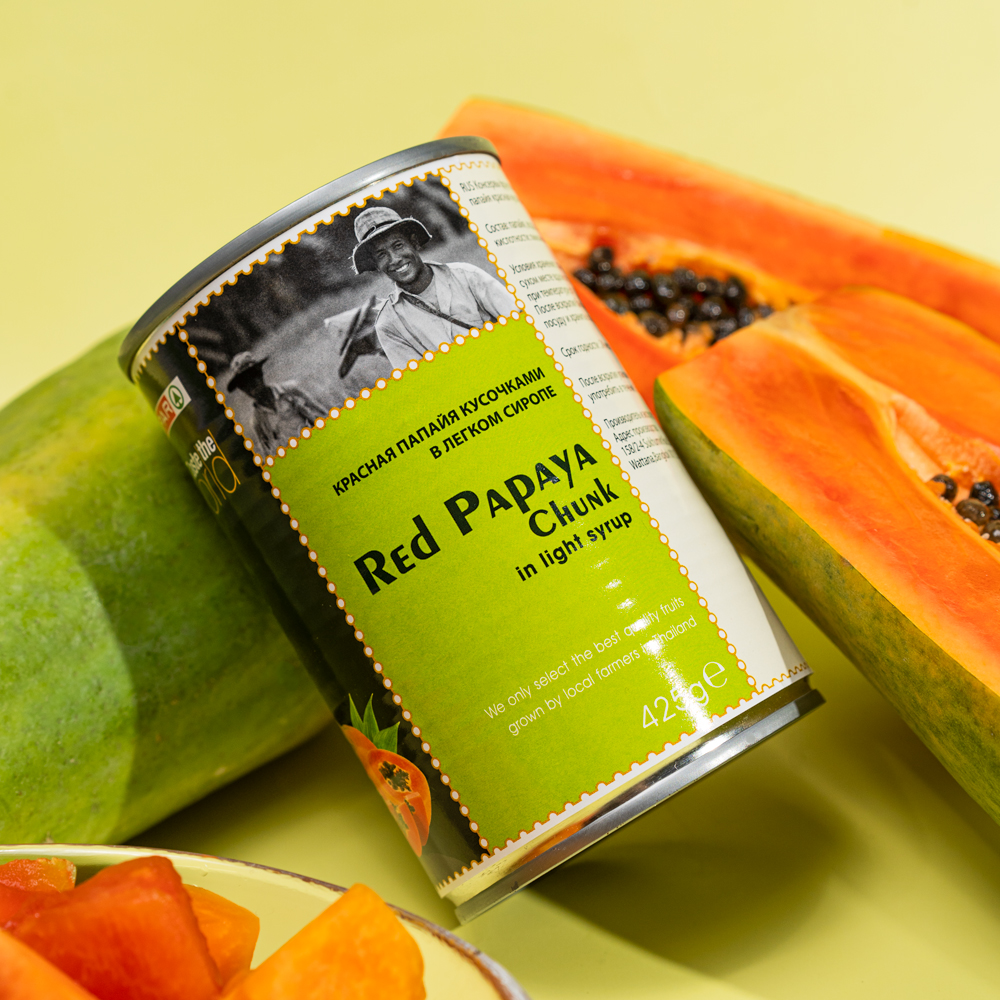 Изображение товара SPAR Папайя Красная Кусочками в Сиропе 425 г