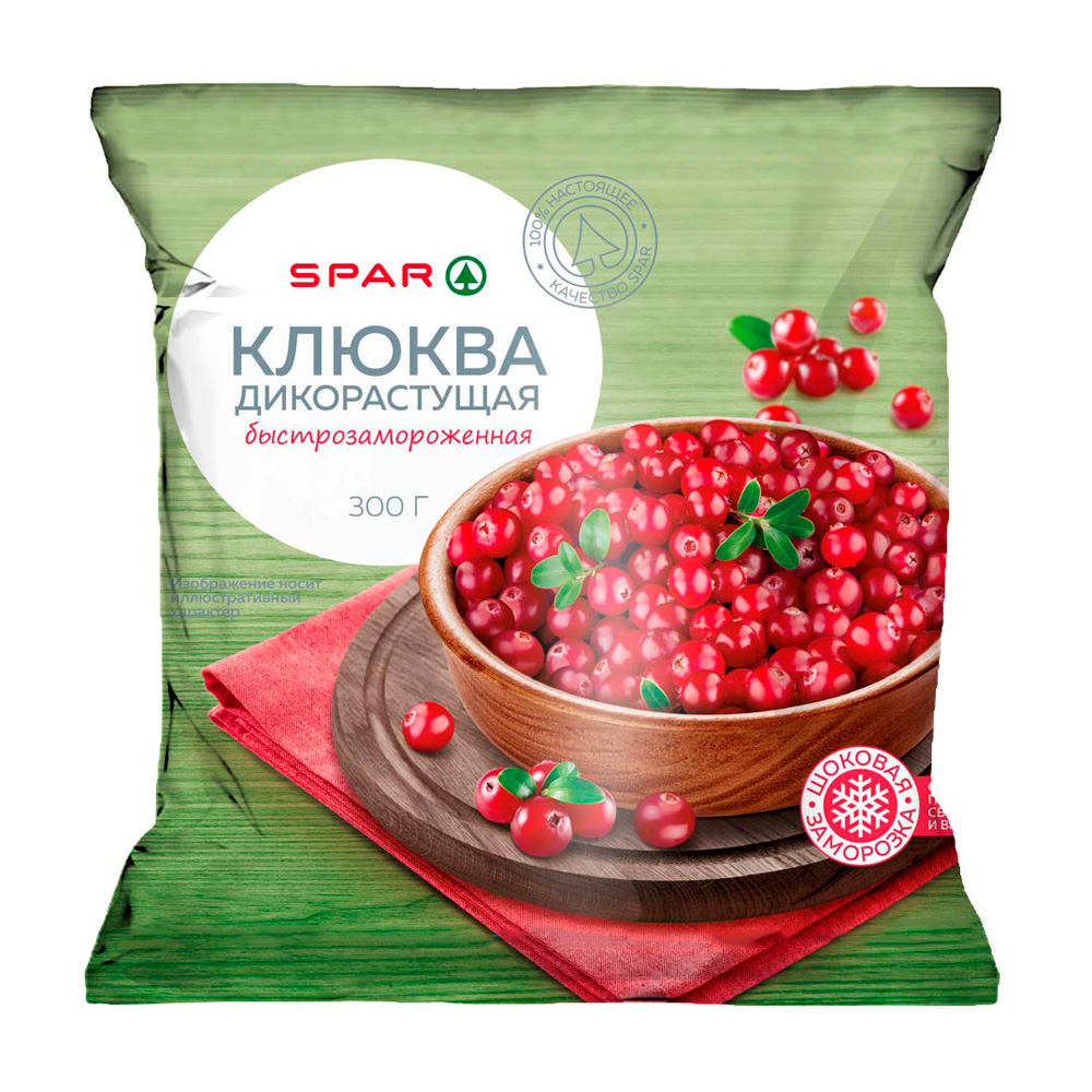 Изображение товара Клюква SPAR Дикорастущая Замороженная 300г
