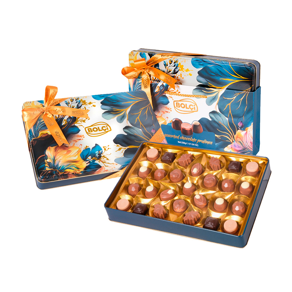 Купить набор конфет bolci ассорти blue flowers 330г ж/б с доставкой на ...