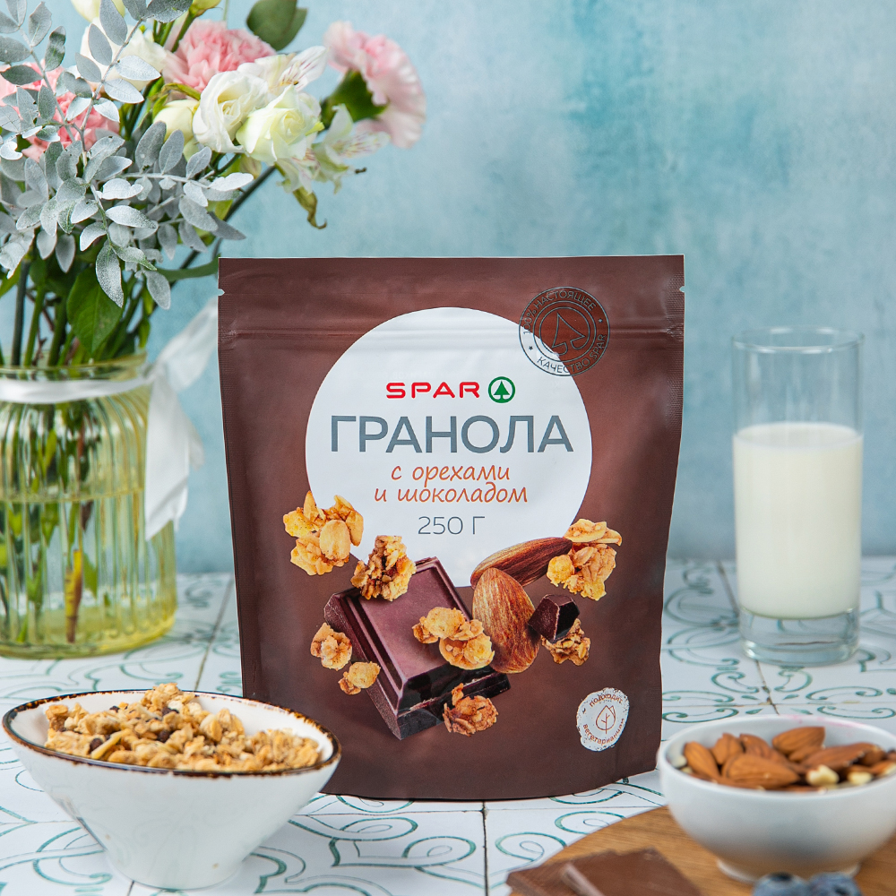 Изображение товара Гранола SPAR с Орехами и Шоколадом 250г