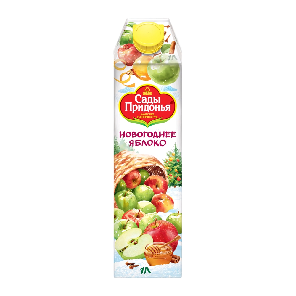 Изображение товара Напиток Сокосодержащий Сады Придонья Новогоднее Яблоко 1л
