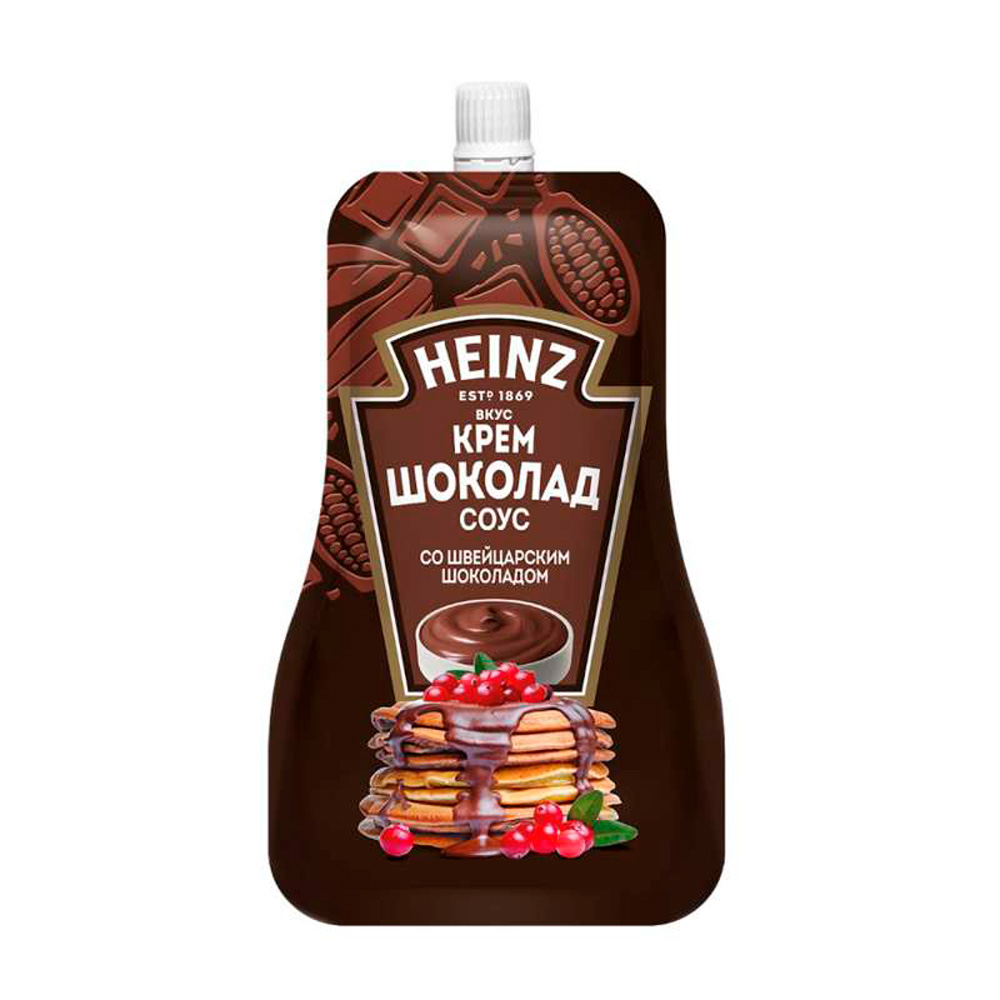 Изображение товара Соус Десертный Heinz Крем Шоколад 200г дой-пак