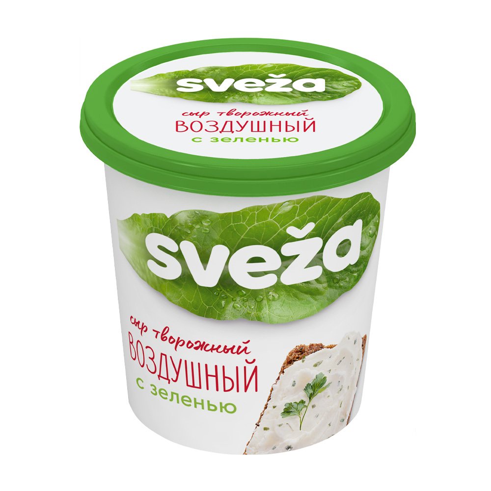 Изображение товара Сыр Творожный Sveza Воздушный с Зеленью 60% 150г