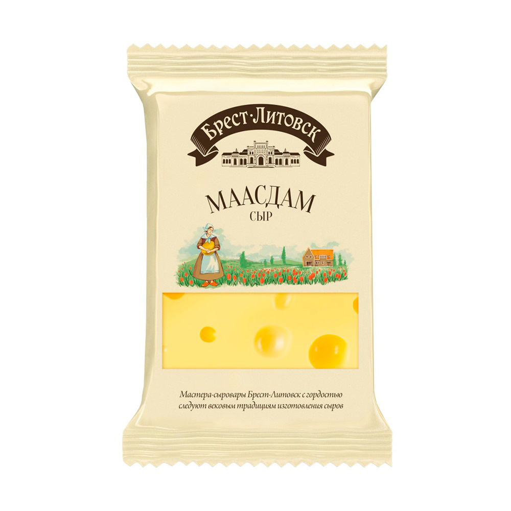 Изображение товара Сыр Брест-Литовск Маасдам 45% 200г