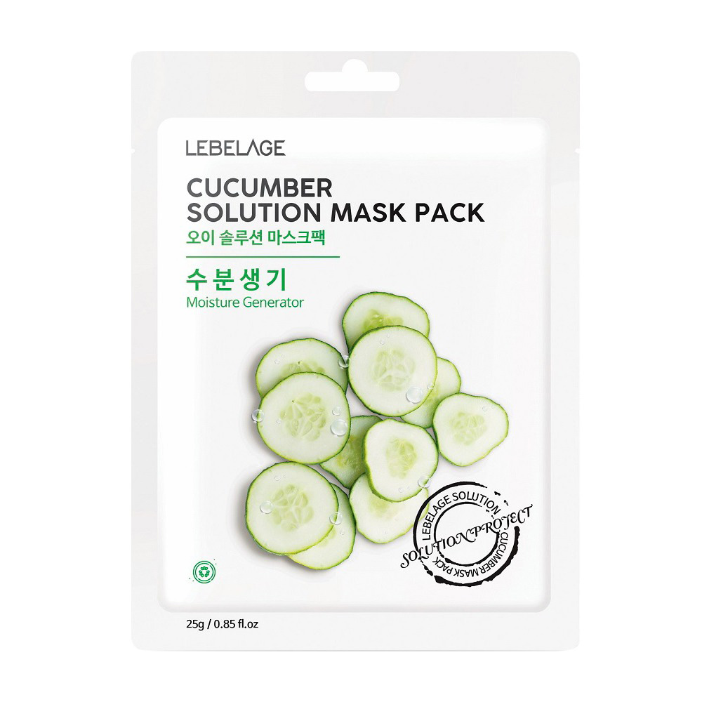 Изображение товара Маска для Лица Тканевая Lebelage с Экстрактом Огурца 25г
