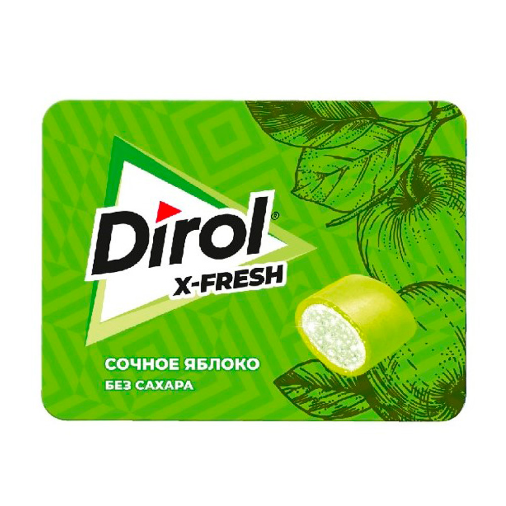 Изображение товара Жевательная резинка DIROL X-Fresh Сочное яблоко
