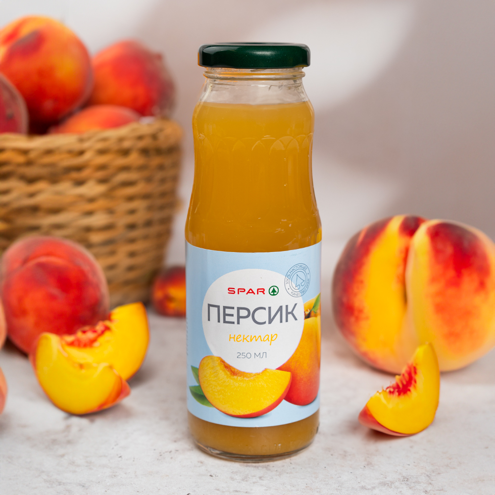 Изображение товара Нектар SPAR Персиковый с Мякотью 0,25л Стекло