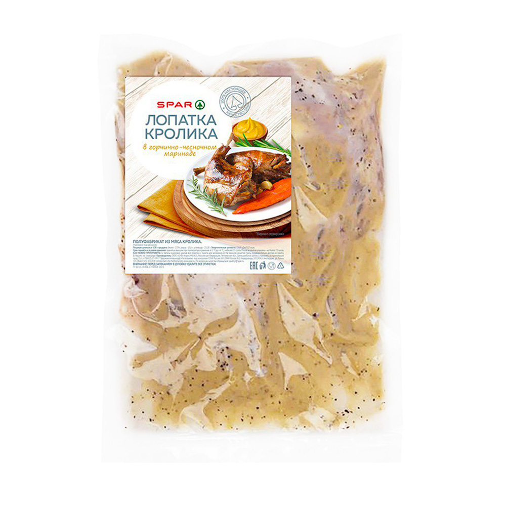 Изображение товара Лопатка Кролика SPAR в Горчично-чесночном Маринаде 400г