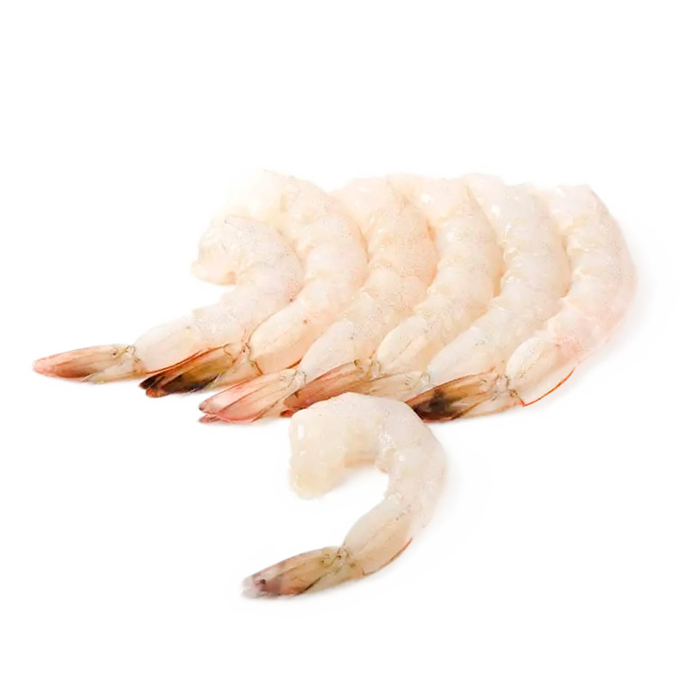 Изображение товара Креветки Белоногие Очищенные с Хвостом Свежемороженые 26/30