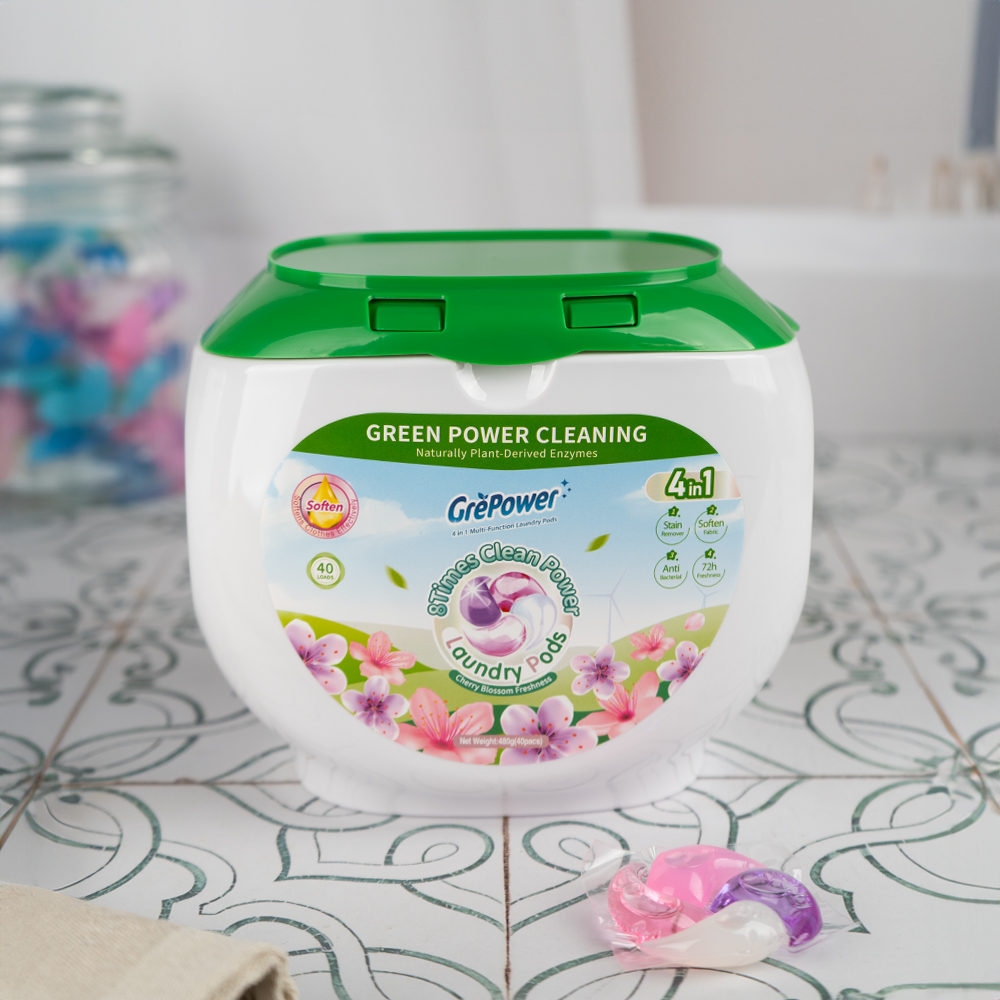 Изображение товара Капсулы для Стирки Grepower 4в1 Цветущая Вишня 40шт